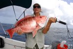 Lady angler, trophy red snapper