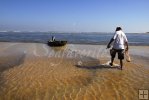 Wading out to jonboat