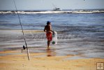 Lone angler with castnet