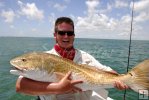 Happy dude with bull redfish
