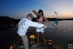 Pointing out a fish