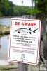 Warning sign for boaters