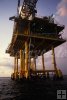 Gulf platform at sunset