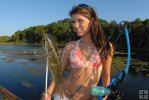 Lady bow-shooter