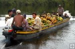 Banana boat on Honduras river