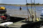 Wading away from airboat