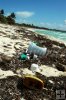 Marine trash, tropical setting