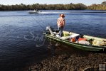 Bank fishing from jonboat