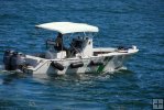 Marine Patrol boat with docking fenders